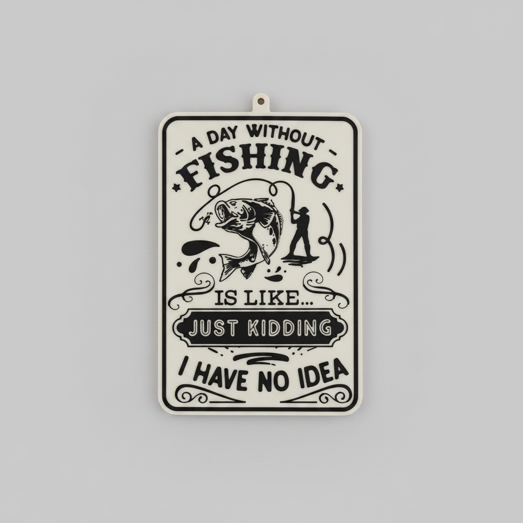 Wandbild Angler auf hellem Hintergrund