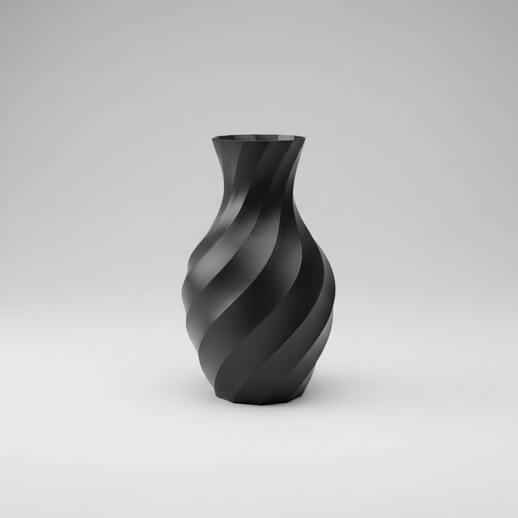 Vortex Vase auf hellem Hintergrund