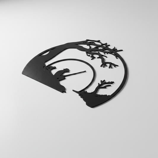 3D Wandbild Angler Silhouette von anderem Winkel