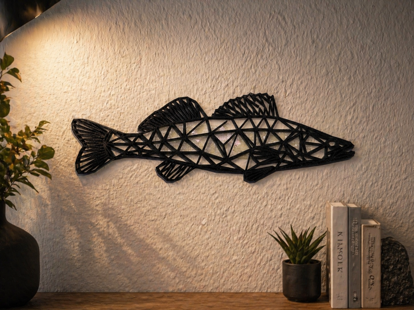 Zander Wandbild – 23 cm – 3D-Druck für Angler & Naturfans