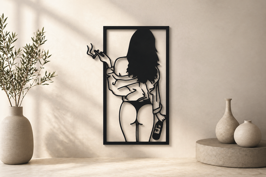 3D Wandbild Line Art – Minimalistisches Statement Piece