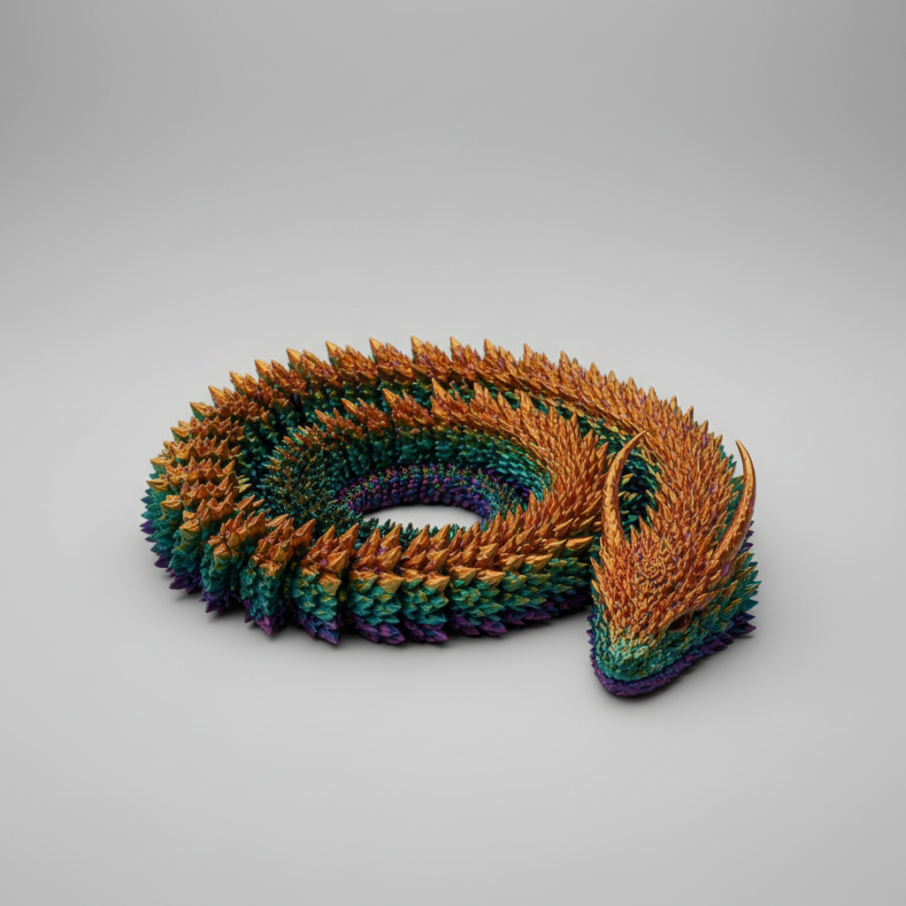 Deko Drache 75cm auf hellem Hintergrund